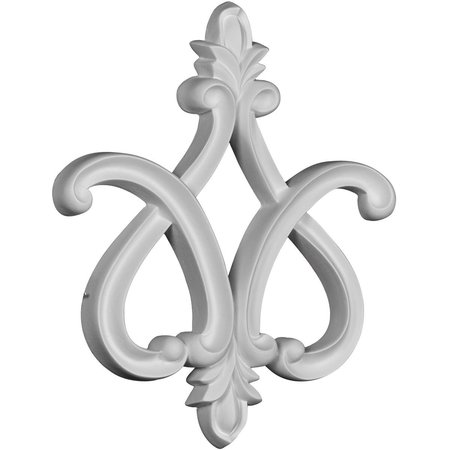 Ekena Millwork 9 7/8"W x 11 7/8"H x 1 7/8"P Fleur de Lis Onlay ONL09X11X01FL